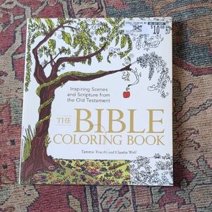 The Bible Coloring Book - White and Green